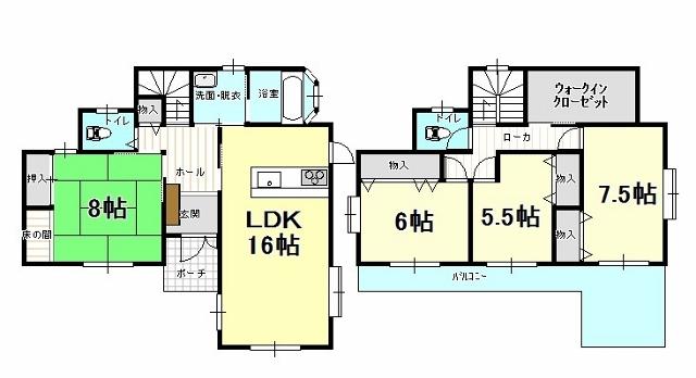 Floor plan. 24,900,000 yen, 4LDK+S, Land area 286.66 sq m , Building area 118.41 sq m