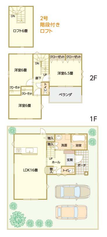 Floor plan. 27.3 million yen, 3LDK + S (storeroom), Land area 115.79 sq m , Building area 87.35 sq m 3LDK + loft