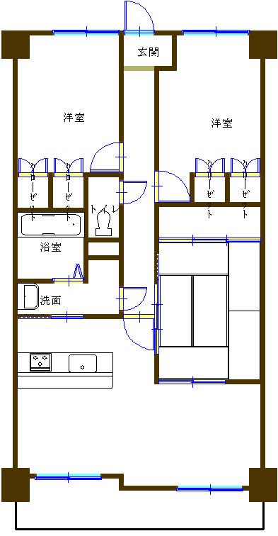 Floor plan. 3LDK, Price 16 million yen, Occupied area 74.07 sq m , Balcony area 10.98 sq m