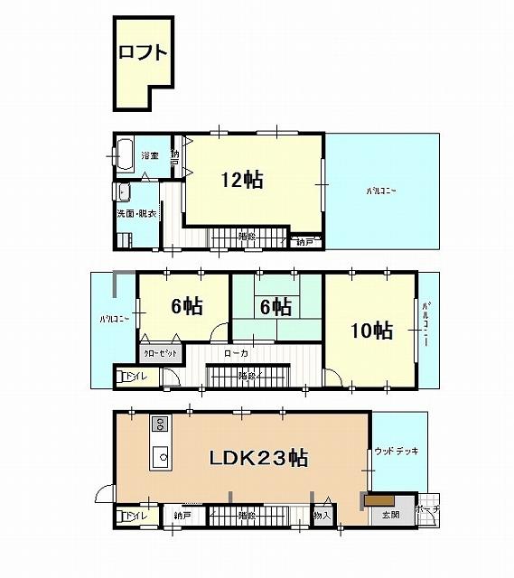 Floor plan. 39,800,000 yen, 4LDK, Land area 109.69 sq m , Building area 139.1 sq m all-electric / With mist sauna