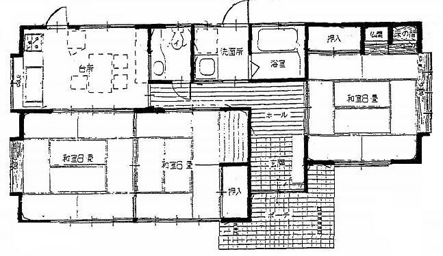Floor plan. 14.8 million yen, 3DK, Land area 206.52 sq m , Building area 72.87 sq m