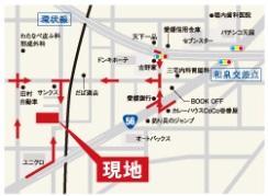 Local guide map. It is easy to understand when entering from Uniqlo.