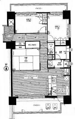 Floor plan. 3LDK, Price 18.9 million yen, Footprint 74.5 sq m , Balcony area 20.45 sq m