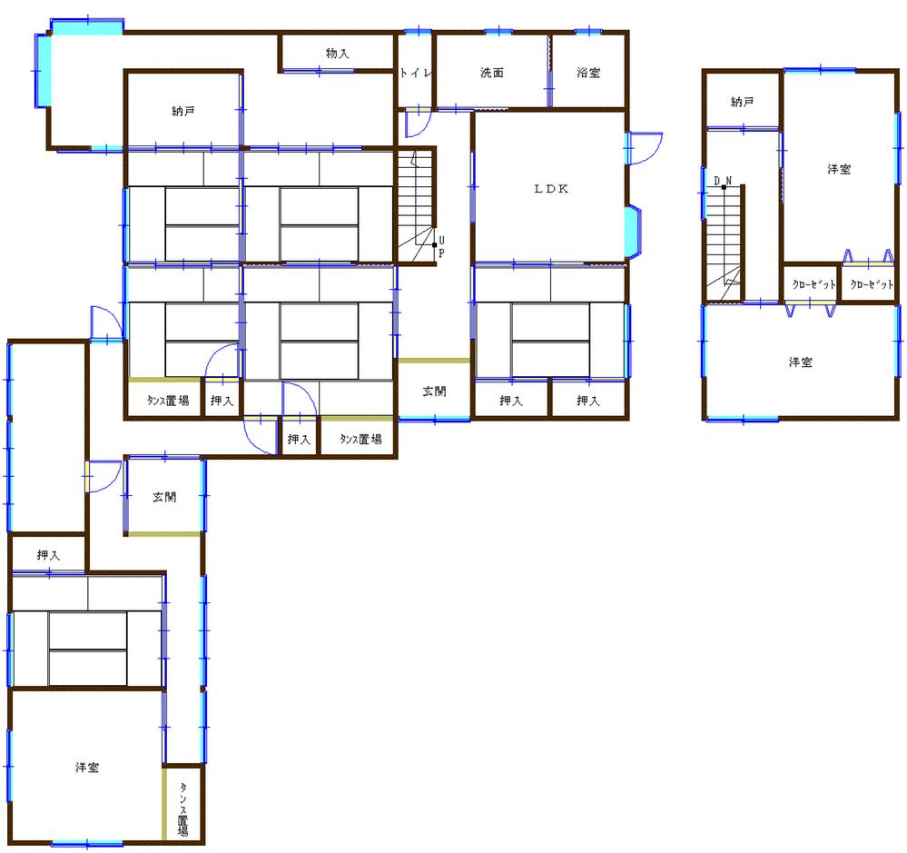 Floor plan. 9.8 million yen, 9LDK, Land area 425.31 sq m , Building area 261.97 sq m