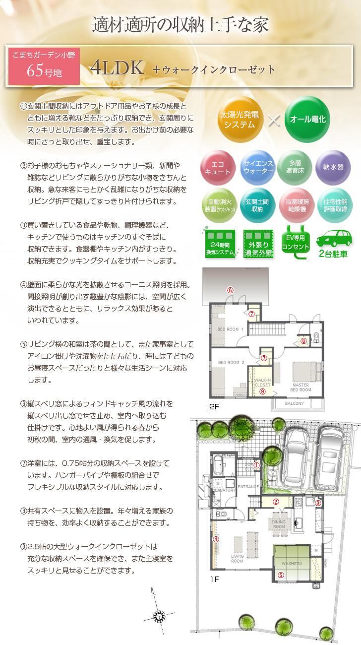 Floor plan.  [64 No. land] So we have drawn on the basis of the [Rendering] drawings, Rendering and the outer structure ・ Planting, such as might actually differ slightly from. Also, The car is not included in the price.