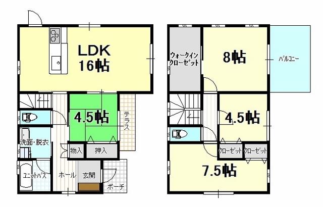 Floor plan. 21,990,000 yen, 4LDK, Land area 162.42 sq m , Building area 104.33 sq m