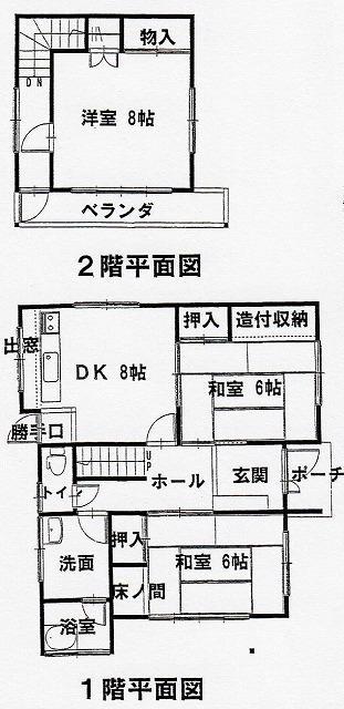 Floor plan. 17.8 million yen, 3DK, Land area 196.38 sq m , Building area 84.83 sq m