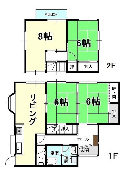 Floor plan. 9.8 million yen, 4LDK, Land area 163.26 sq m , Building area 92.77 sq m