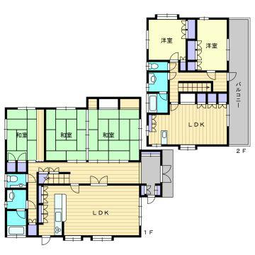 Floor plan. 49,800,000 yen, 6LDK, Land area 468.12 sq m , Floor plan is that arranged the LDK also in building area 239.16 sq m 2 floor