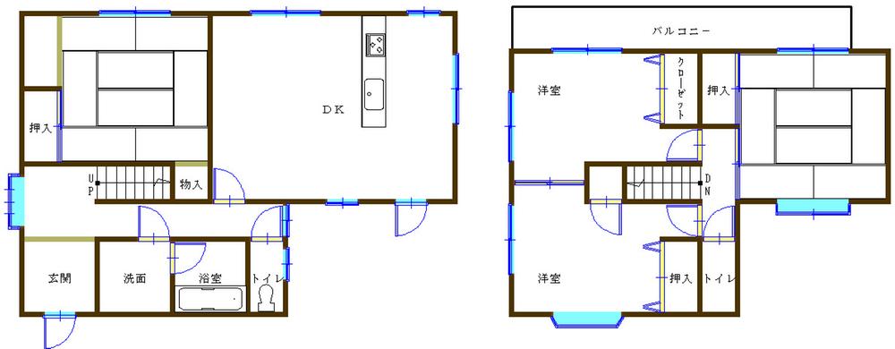 Floor plan. 11 million yen, 4DK, Land area 141.81 sq m , Building area 108.54 sq m