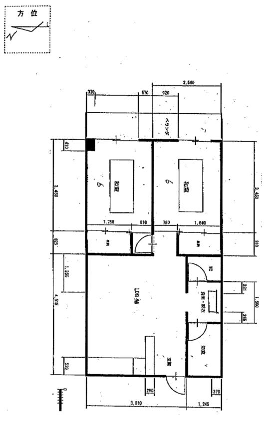 Floor plan. 2LDK, Price 6.9 million yen, Occupied area 46.98 sq m , Balcony area 5.24 sq m