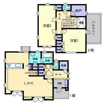 Floor plan. 33,900,000 yen, 3LDK+S, Land area 176.64 sq m , Building area 111.36 sq m south living. Is a full floor plan of the storage.