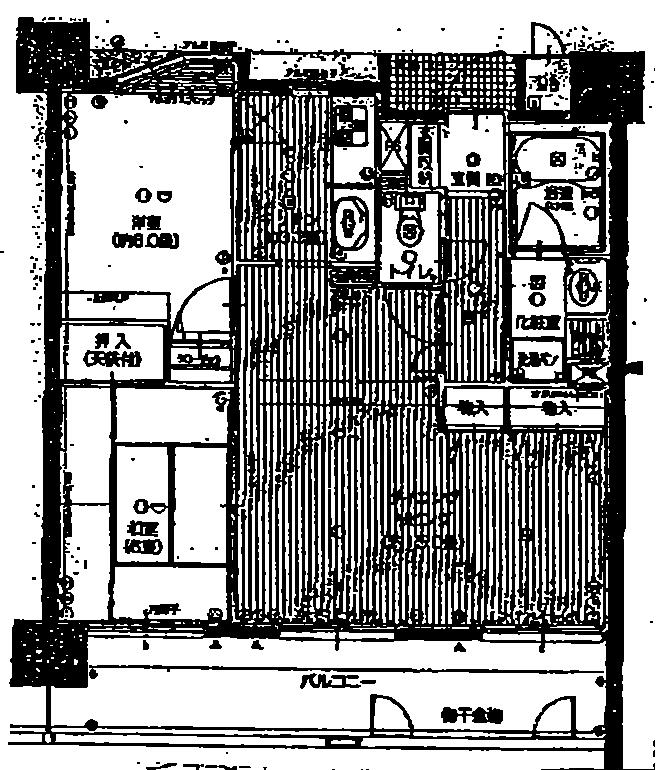 Floor plan. 2LDK, Price 15 million yen, Occupied area 65.03 sq m , Balcony area 13.28 sq m