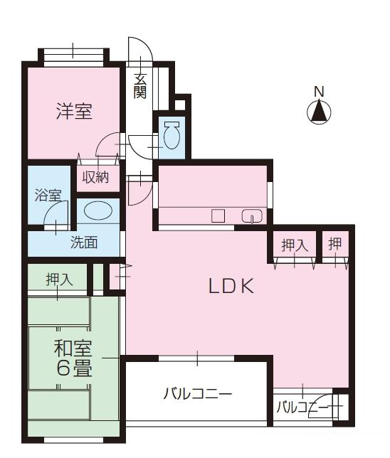 Floor plan. 2LDK, Price 19,800,000 yen, Occupied area 71.81 sq m , Balcony area 9.2 sq m