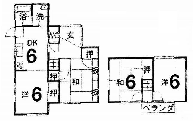 Floor plan. 10.8 million yen, 4DK, Land area 124.68 sq m , Building area 74.23 sq m
