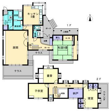 Floor plan. 26,800,000 yen, 4LDK+S, Land area 347.12 sq m , Building area 144.91 sq m stand-alone kitchen, Large living, Is an excellent 4SLDK storage capacity