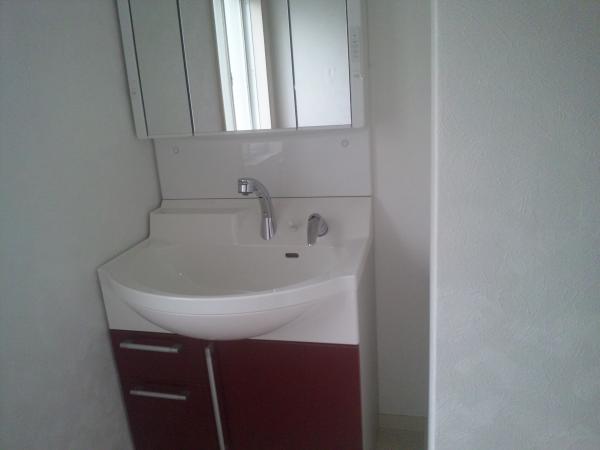 Wash basin, toilet. Bathroom vanity