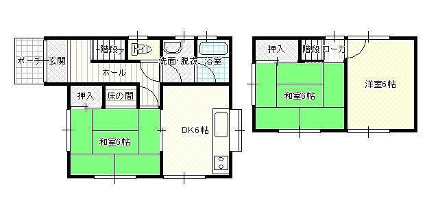 Floor plan. 9.8 million yen, 3DK, Land area 113.15 sq m , Building area 58.32 sq m