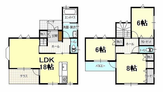Floor plan. 13.8 million yen, 3LDK, Land area 130.3 sq m , Building area 95.22 sq m