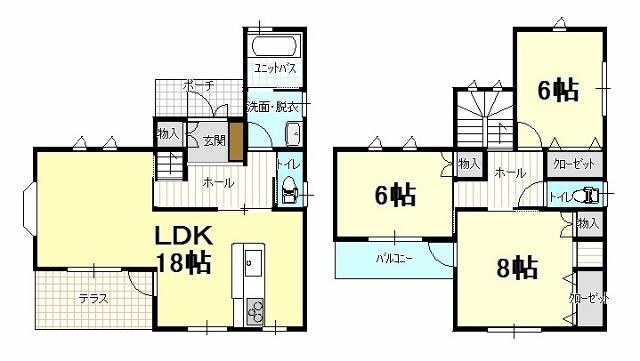 Floor plan. 13.8 million yen, 3LDK, Land area 130.3 sq m , Building area 95.22 sq m