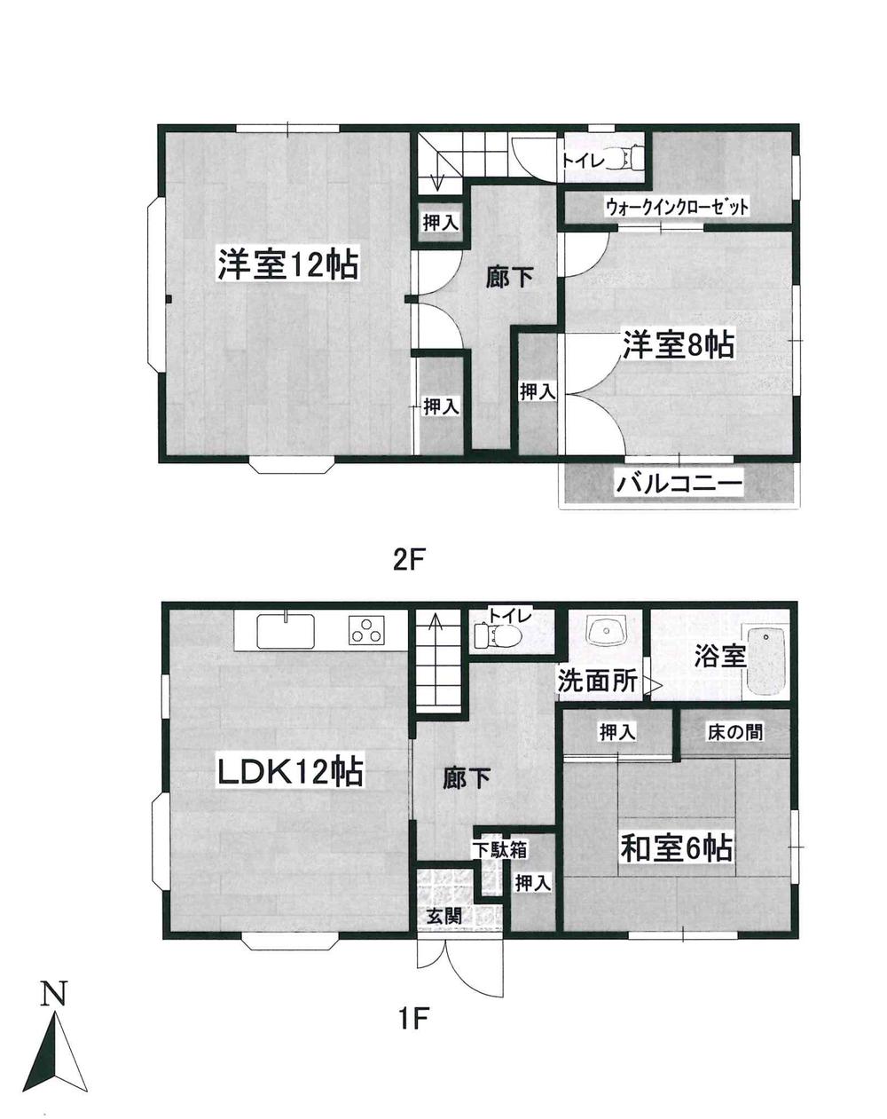 Floor plan. 14.5 million yen, 3LDK, Land area 125.16 sq m , Building area 96.05 sq m