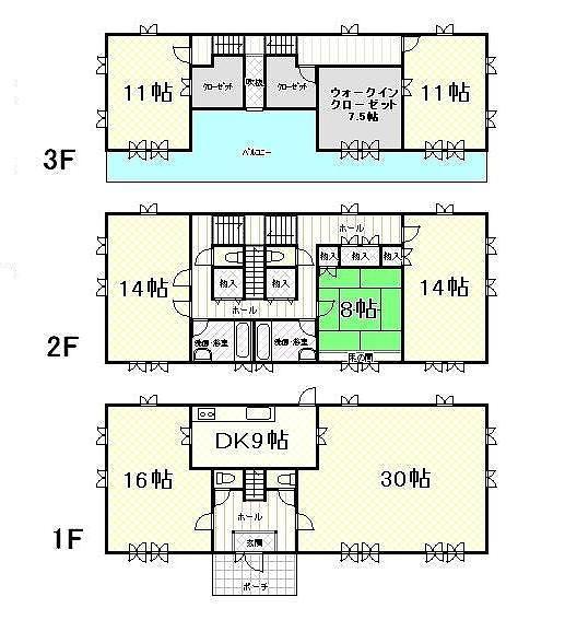 Floor plan. 29.5 million yen, 7LDK, Land area 344.56 sq m , Building area 284.28 sq m