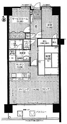 Floor plan. 2LDK + S (storeroom), Price 12.7 million yen, Occupied area 76.41 sq m , Balcony area 11.52 sq m