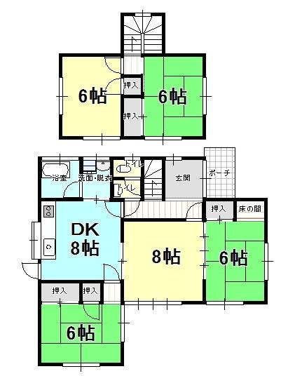 Floor plan. 7 million yen, 5DK, Land area 167.8 sq m , Building area 98.39 sq m