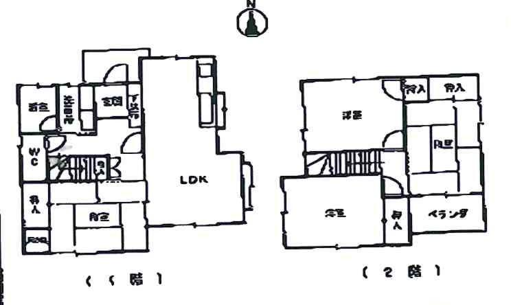 Floor plan. 12.5 million yen, 4LDK, Land area 137.32 sq m , Building area 86.94 sq m