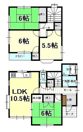 Floor plan. 9 million yen, 4LDK, Land area 122.71 sq m , Building area 85.29 sq m