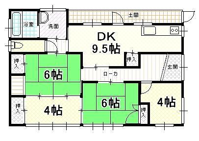 Floor plan. 19,800,000 yen, 4DK, Land area 207.43 sq m , Building area 71.12 sq m