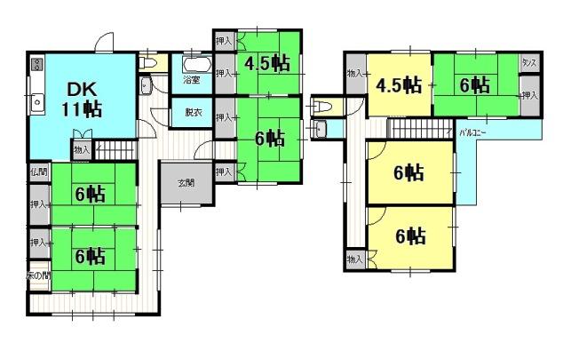 Floor plan. 29,800,000 yen, 8DK, Land area 278.19 sq m , Building area 164.76 sq m