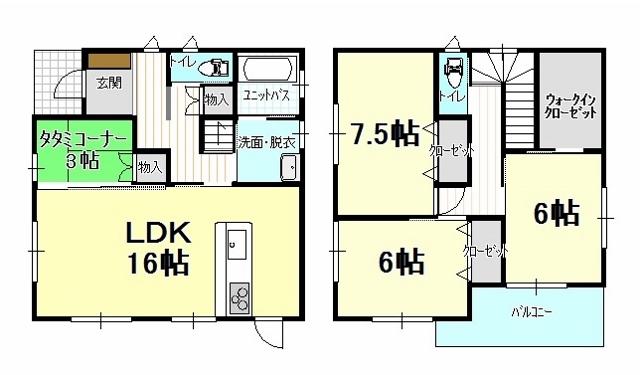 Floor plan. 22,990,000 yen, 3LDK, Land area 115.63 sq m , Building area 100.19 sq m