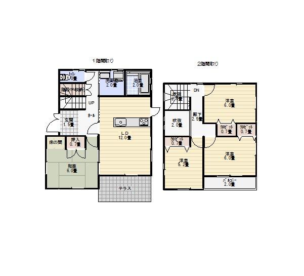 Floor plan. 21,800,000 yen, 4DK, Land area 153.77 sq m , Building area 111 sq m
