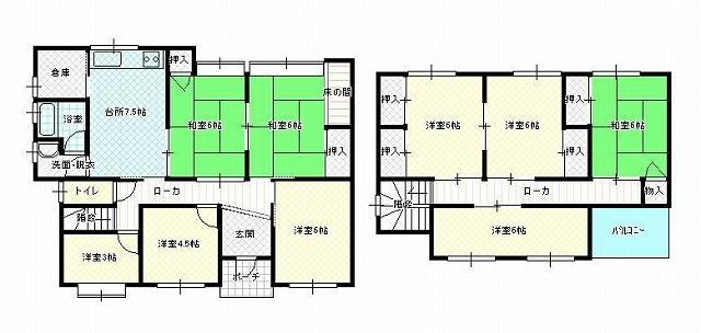 Floor plan. 9 million yen, 10DK+S, Land area 208.26 sq m , Building area 148.45 sq m