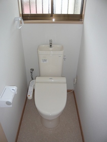 Toilet. Washlet window with