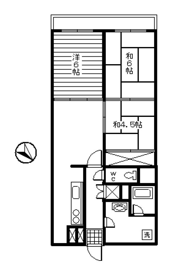 Floor plan. 3DK, Price 5.9 million yen, Occupied area 58.41 sq m , Balcony area 6 sq m