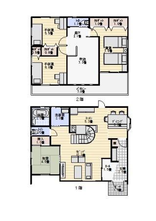 Floor plan. 22,800,000 yen, 4LDK, Land area 187.33 sq m , Building area 100.93 sq m