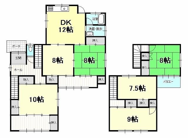 Floor plan. 17.6 million yen, 6DK, Land area 198.36 sq m , Building area 102.68 sq m