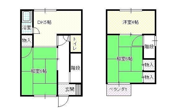 Floor plan. 6.8 million yen, 3K, Land area 54.97 sq m , Building area 46.17 sq m