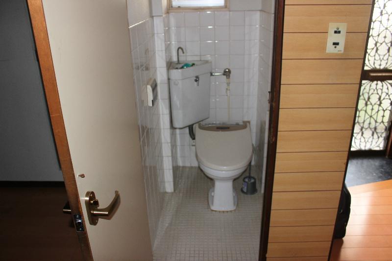 Toilet. Toilet with depth is calm.