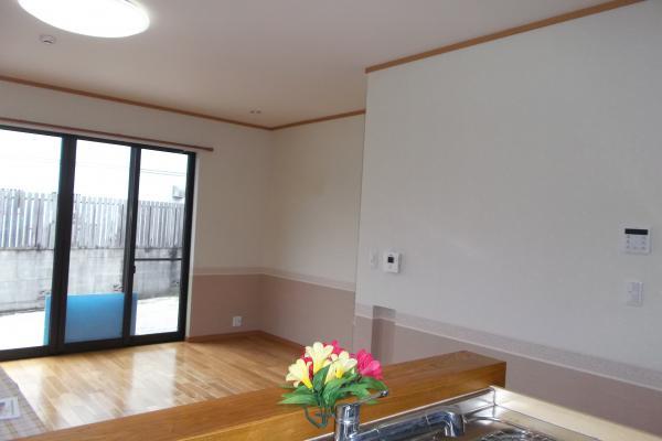 Living. It is with the cabinet face-to-face kitchen.