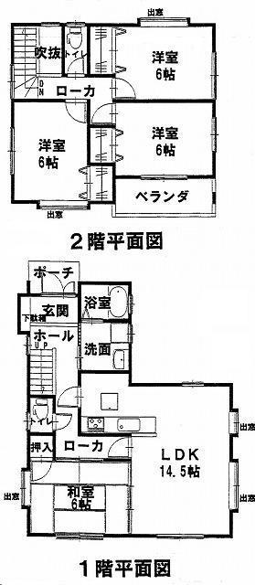 Floor plan. 21,800,000 yen, 4LDK, Land area 128.27 sq m , Building area 94.19 sq m