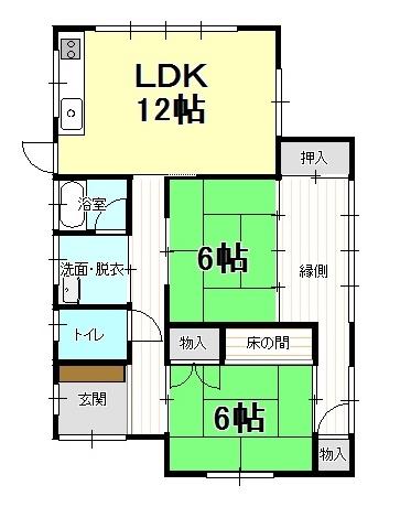Floor plan. 12 million yen, 2LDK, Land area 248.82 sq m , Building area 78.51 sq m