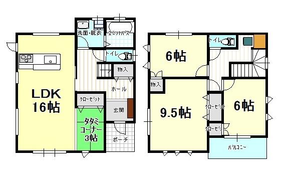 Floor plan. 21,150,000 yen, 4LDK, Land area 151.33 sq m , Building area 102.68 sq m