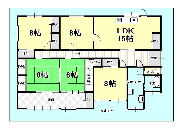 Floor plan. 25,800,000 yen, 5LDK, Land area 332.76 sq m , Building area 374.99 sq m