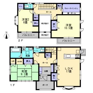 Floor plan. 26.5 million yen, 3LDK+S, Land area 165.29 sq m , Is a floor plan with a building area of 125.5 sq m atrium