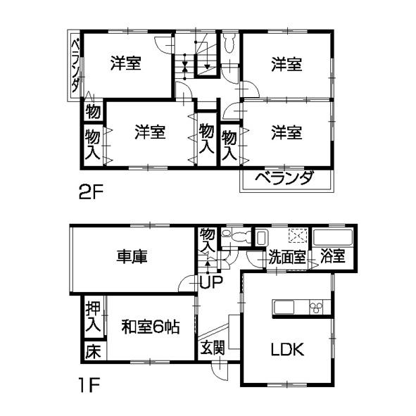 Floor plan. 19,800,000 yen, 5LDK, Land area 102.8 sq m , Building area 126.25 sq m
