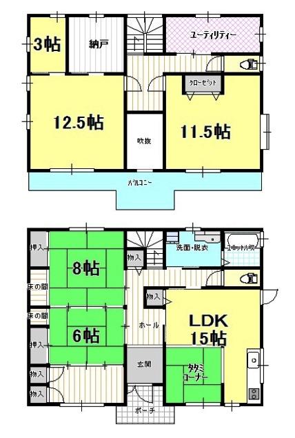Floor plan. 26 million yen, 4LDK+S, Land area 299.18 sq m , Building area 164.55 sq m