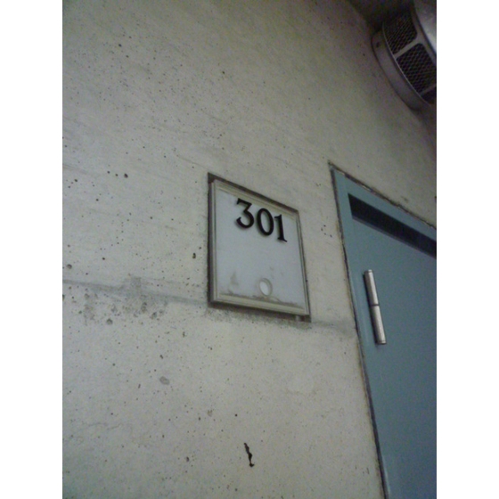 Building appearance. room number